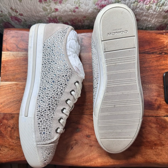 COACH STYLE # Q2047 Ladies Suede Rhinestone Sneakers - Picture 5 of 11